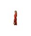 Robe Portefeuille Manches Longues Motif/style Floral Femme Rouge AX Paris-1