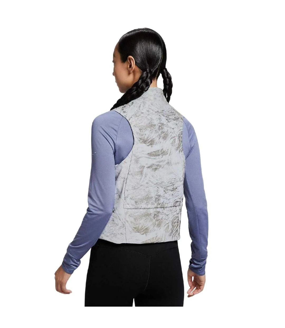 Veste Sans Manches Motif/style Abstrait Femme Gris Noir Nike-2