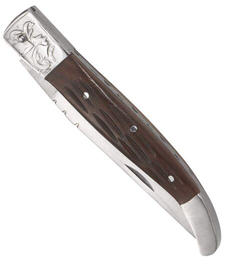 Nůž se střenkou z tepaného dřeva