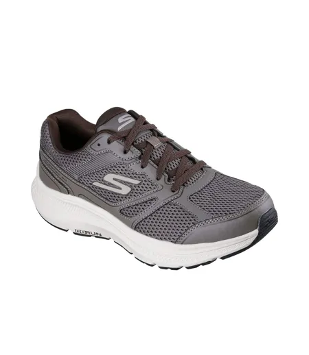 Mens Go Run Consistent 2.0 Mapleton Leather Trainers Brown Skechers
