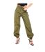 Womens/ladies Toggle Waist Cargo Trousers Khaki Green Missy Empire-2