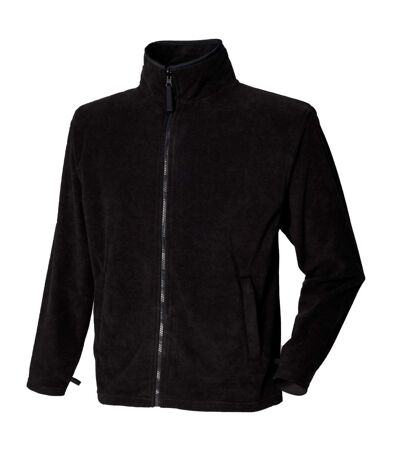 Henbury Mens Microfleece Anti-Pill Jacket (Black) - UTRW678