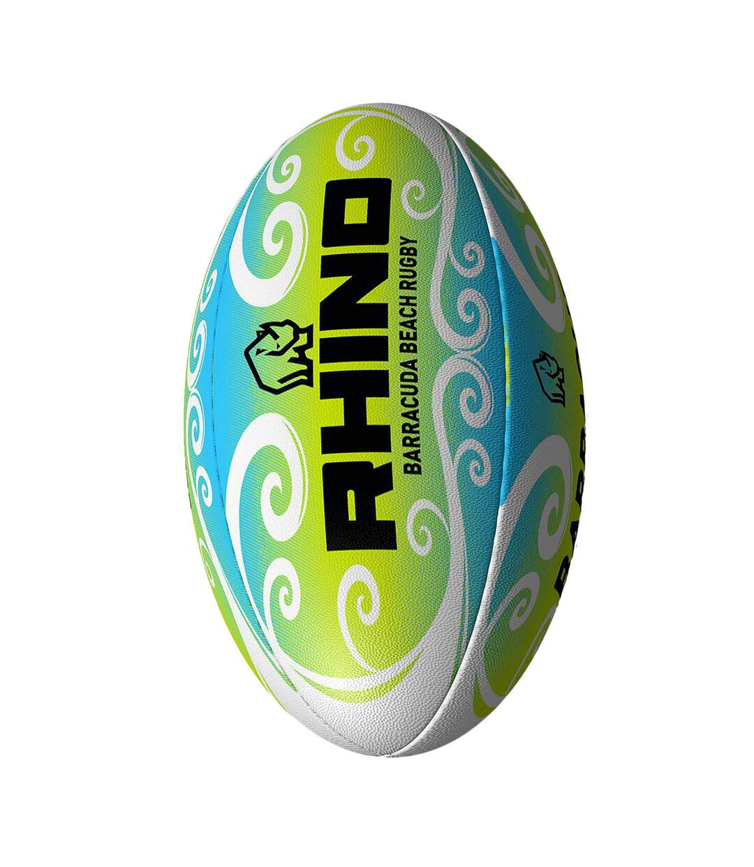 Ballon de rugby barracuda taille 2 vert / bleu / blanc Rhino-3