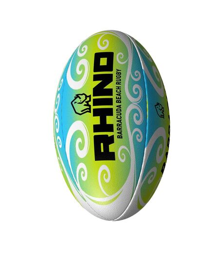 Ballon de rugby barracuda taille 2 vert / bleu / blanc Rhino