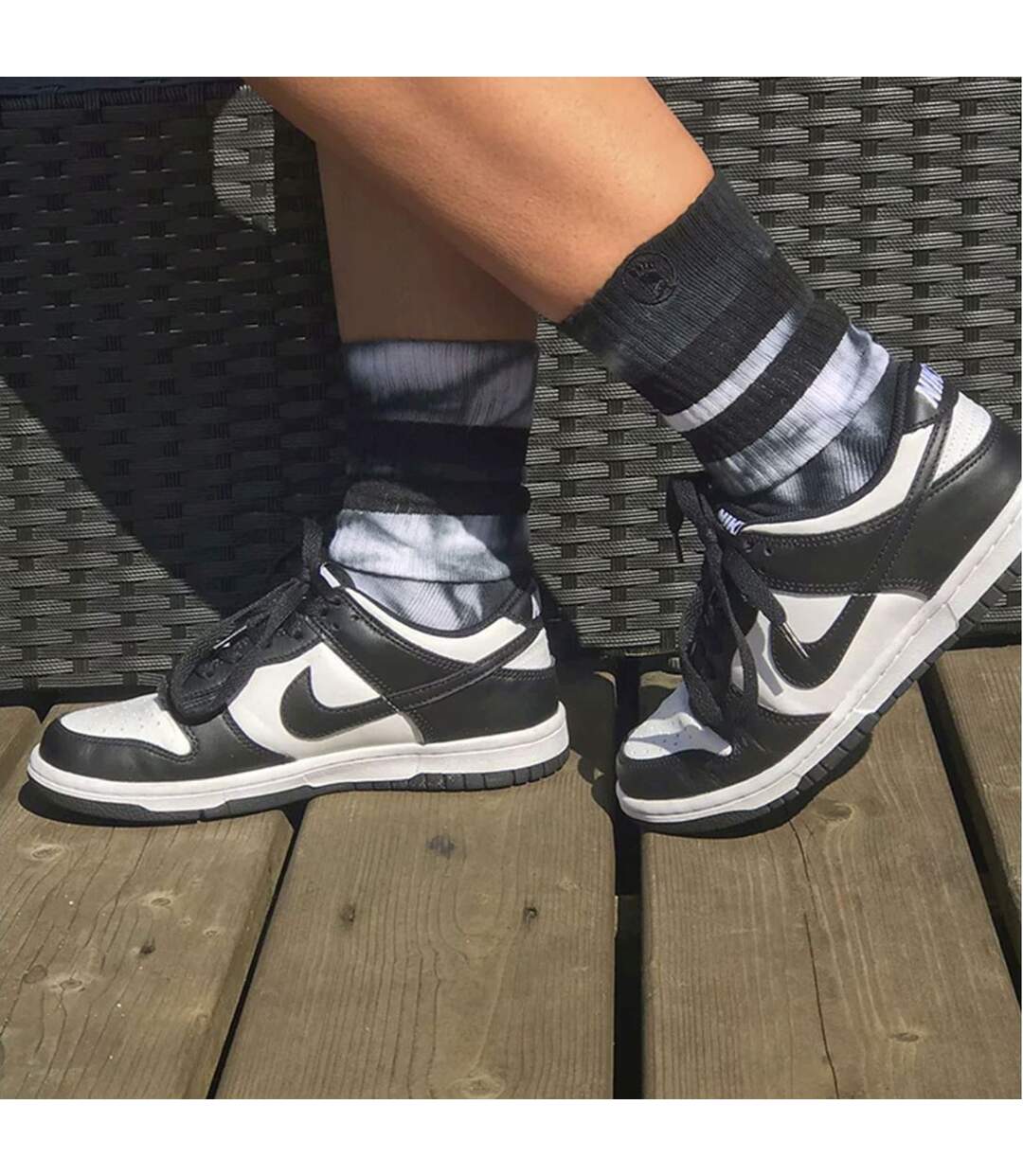 Mens Tie Dye Design Crew Socks-4