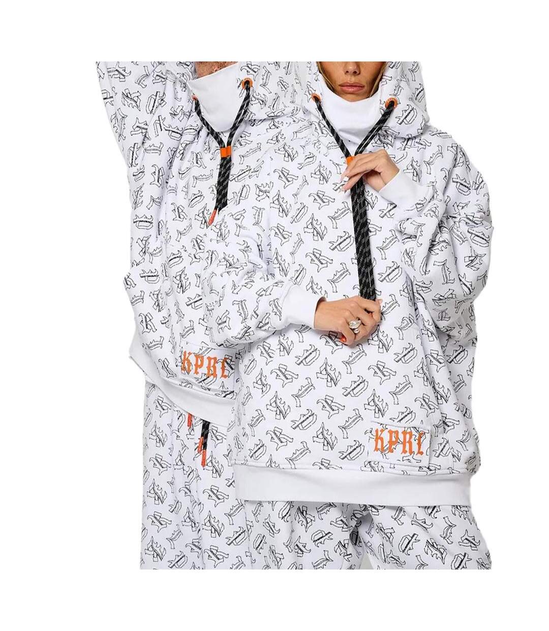 Sweat blanc/noir mixte kaporal volt-1