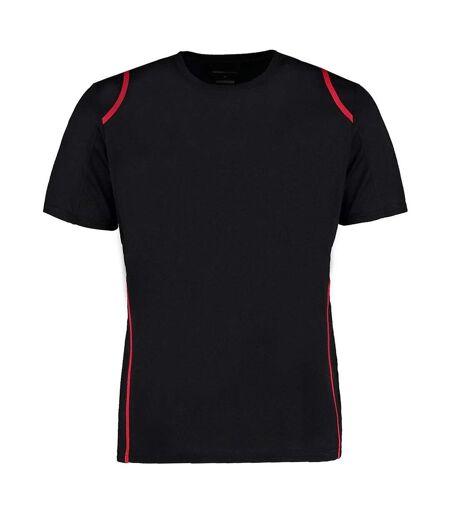 Gamegear® Cooltex® Short Sleeved T-Shirt / Mens Sportswear (Black/Red) - UTBC451