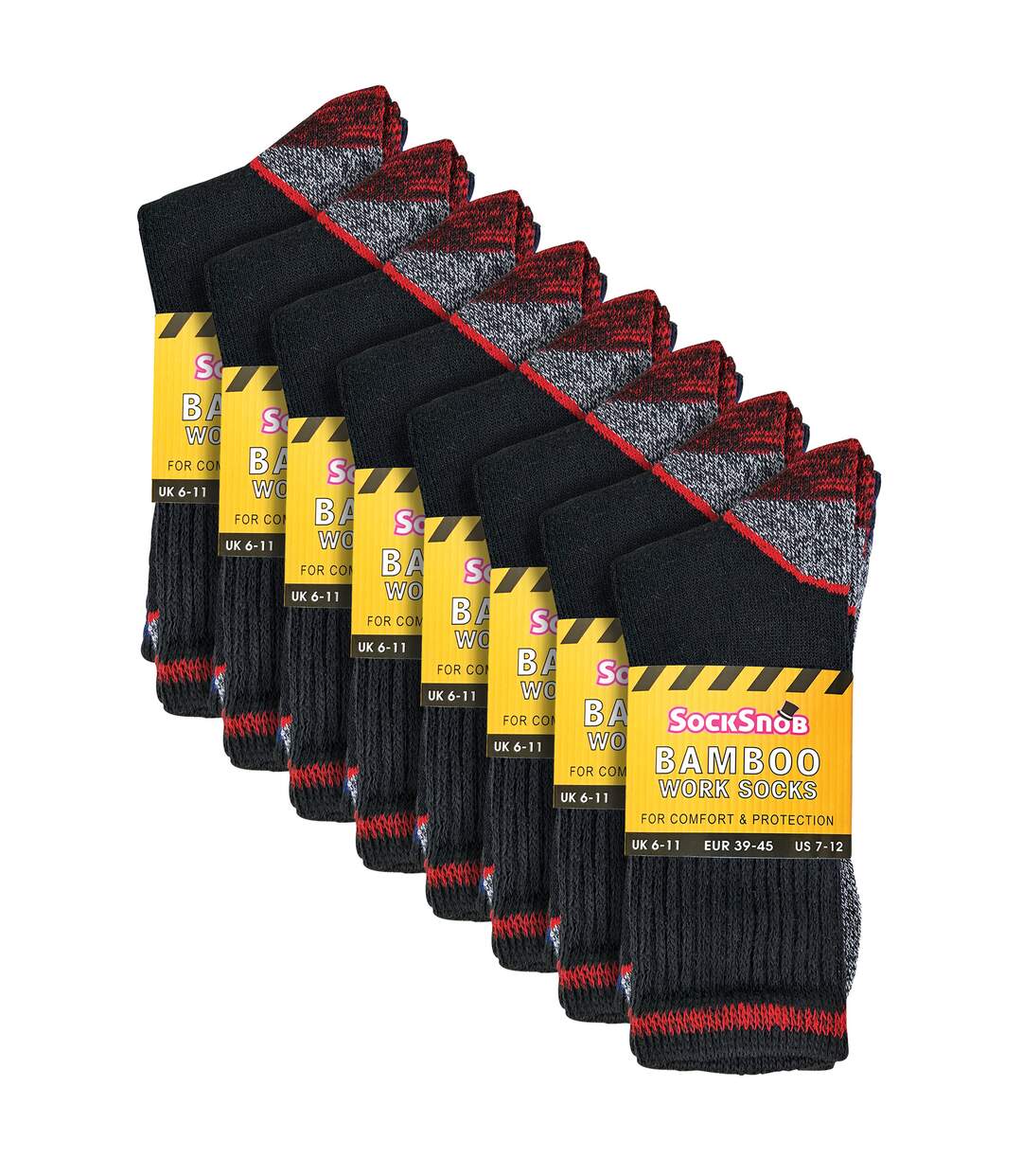 24 paires de chaussettes de travail en bambou doux et respirantes pour hommes-2