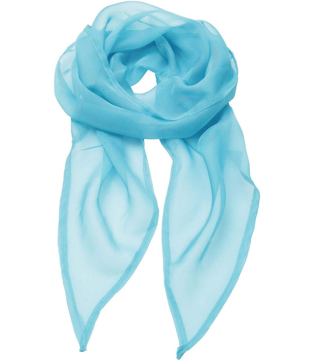 Foulard mousseline - PR740 - bleu turquoise-2