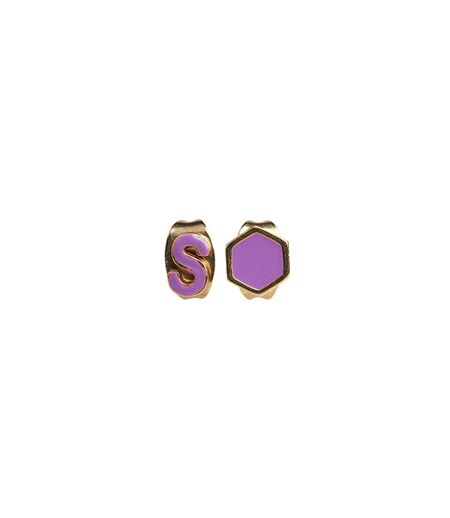 Boucle d'oreille dorée S Lilas SUPERBE femme