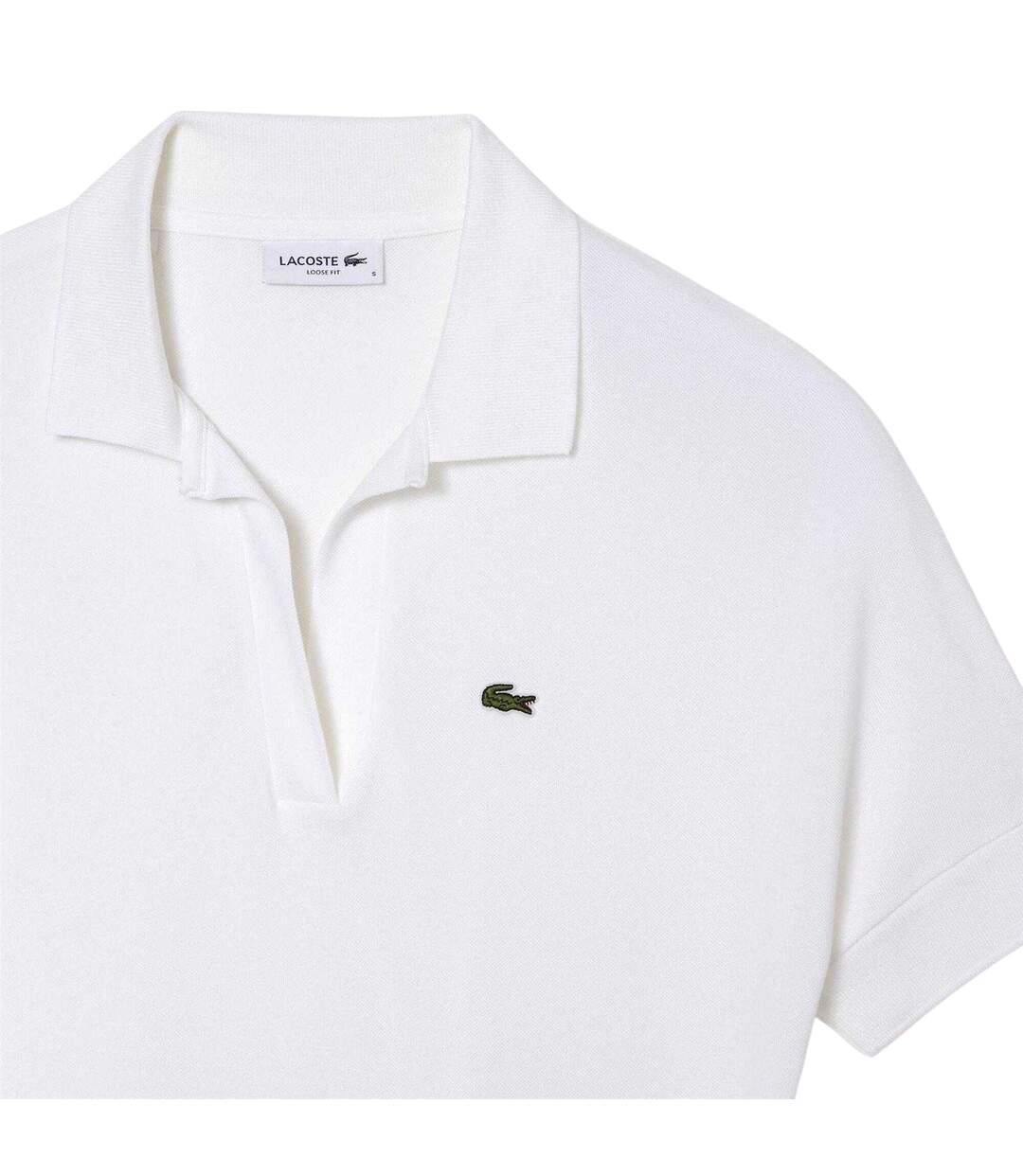 Polo Motif/style Logo Femme Blanc Lacoste-4