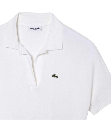 Polo Motif/style Logo Femme Blanc Lacoste