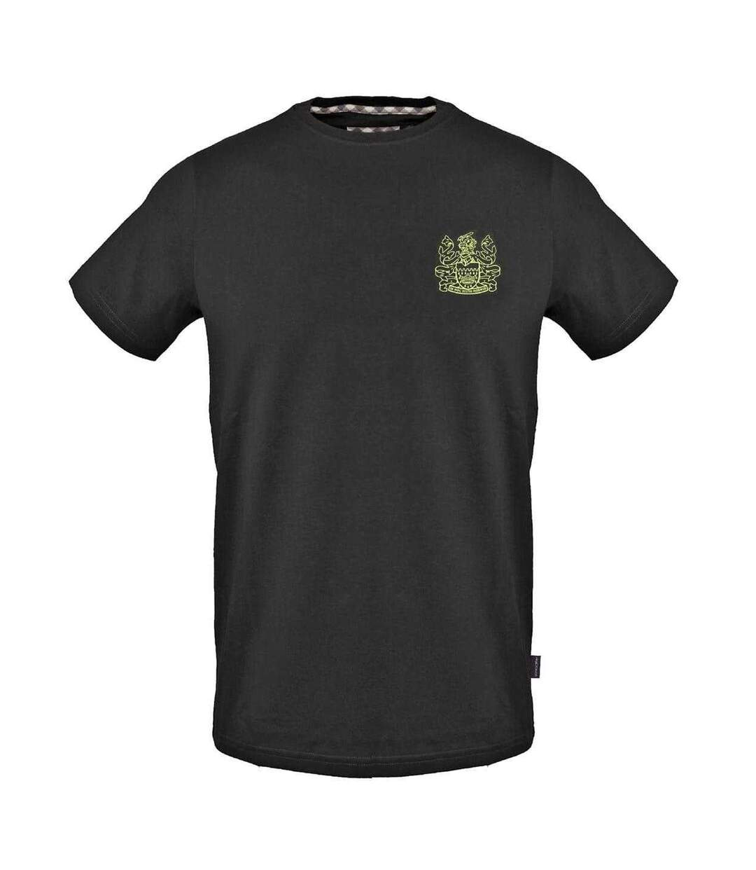 T-shirt Motif/style Logo Sur Poitrine Homme Noir Aquascutum-1