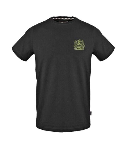 T-shirt Motif/style Logo Sur Poitrine Homme Noir Aquascutum