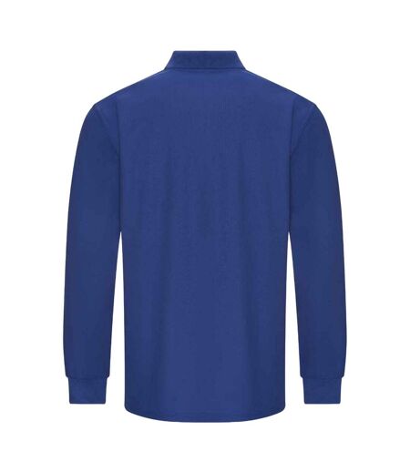 Mens long-sleeved polo shirt royal blue PRORTX