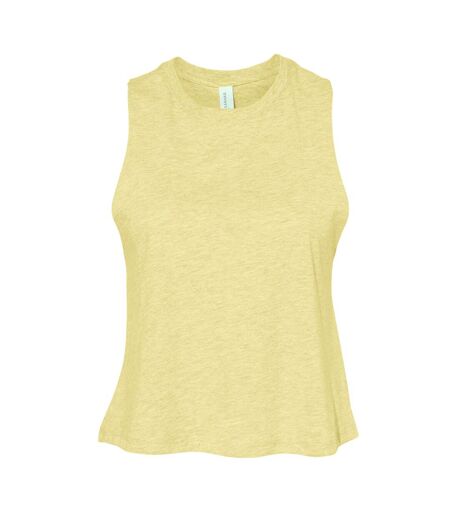Débardeur Femme Jaune Pâle Chiné Bella + Canvas