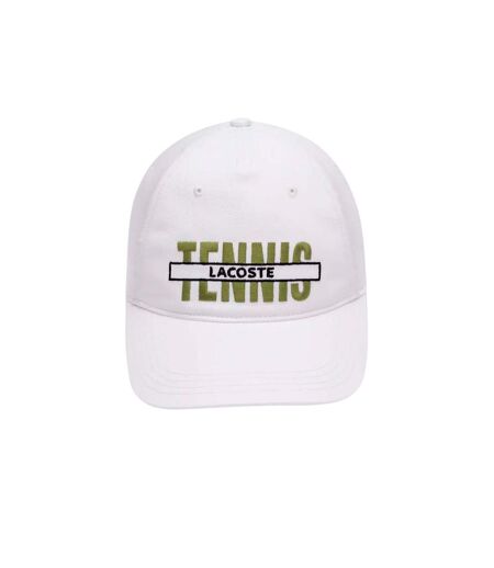 Embroidered Gabardine Baseball Cap Cream Lacoste