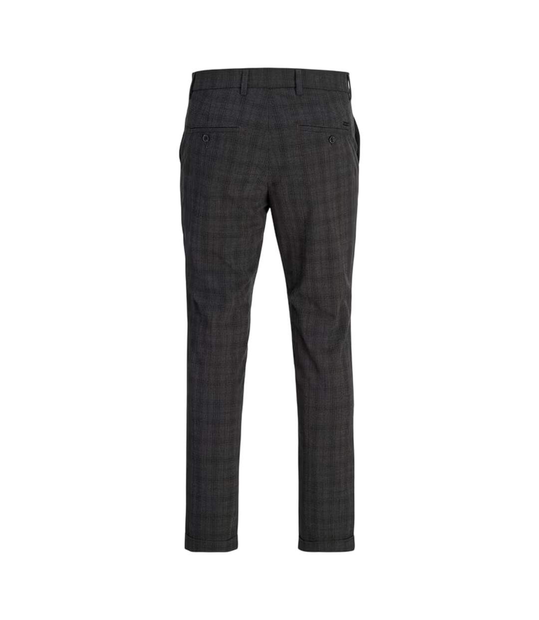 Mens Marco Plaid Slim Chinos Black Jack And Jones-2