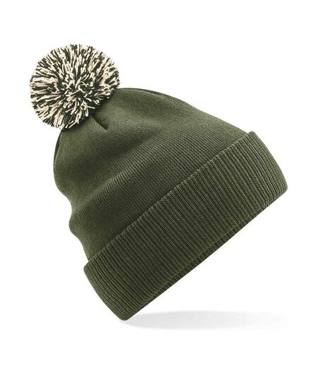 Bonnet snowstar adulte moutarde / blanc cassé Beechfield