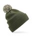 Bonnet snowstar adulte moutarde / blanc cassé Beechfield-3