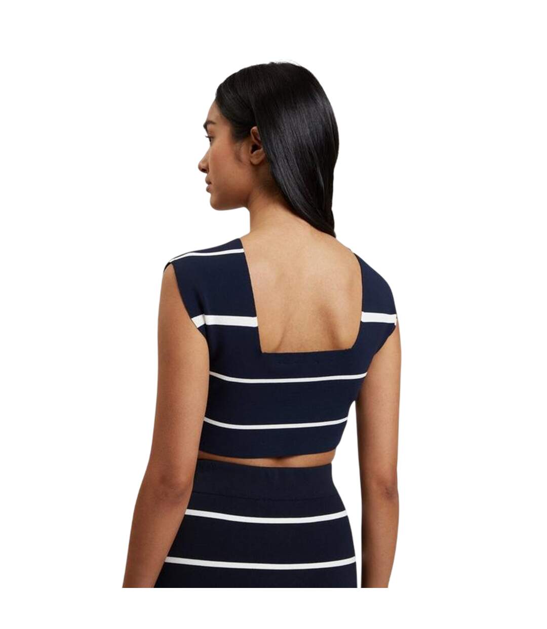 Womens/ladies Knitted Top Navy Ted Baker-3