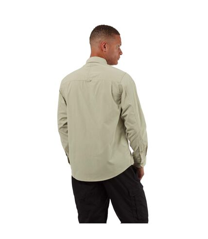 Craghoppers Mens Kiwi Long-Sleeved Shirt (Oatmeal Grey)
