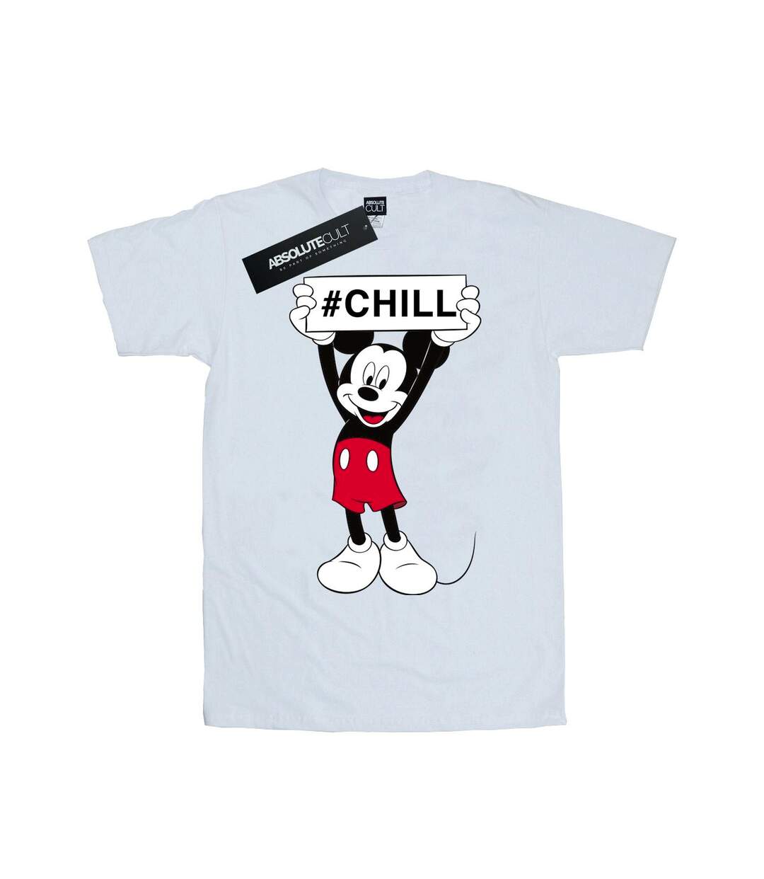 Disney Femme/Les femmes - Mickey Mouse Chill Cotton Boyfriend T-Shirt (Blanc) - UTBI36037-1