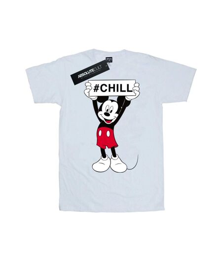 Disney Femme/Les femmes - Mickey Mouse Chill Cotton Boyfriend T-Shirt (Blanc) - UTBI36037