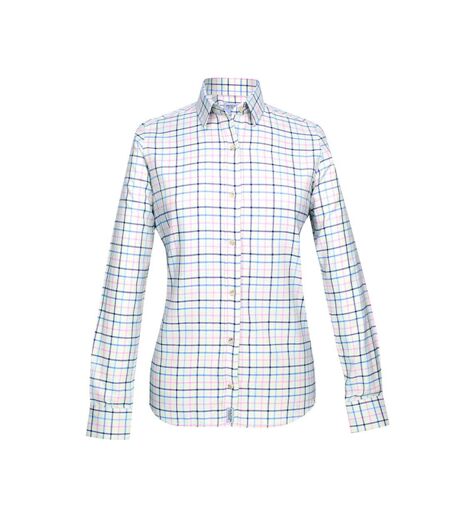 Chemisier Motif/style À Carreaux Countryman Femme Bleu Marine Jack Pyke