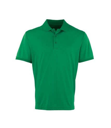 Premier Mens Coolchecker Pique Polo Shirt (Kelly Green)
