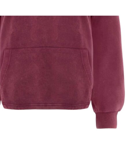 Sweat À Capuche Motif/style Logo Brodé Femme Bordeaux I Saw It First