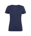 Womens/ladies Run T-shirt Navy Printer RED-1