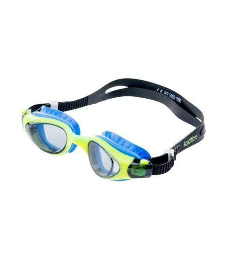 Lunettes De Natation Buzzard Adulte Noir Bleu Vert Aquawave