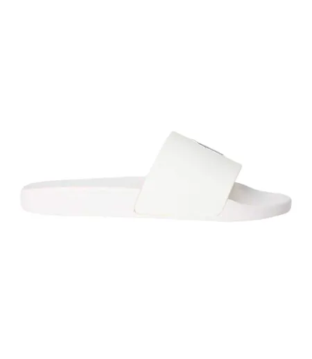 Claquettes Polo Femme Blanc Bleu Marine Ralph Lauren
