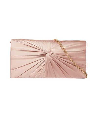 Beauty satin twisted clutch bag one size blush Dorothy Perkins