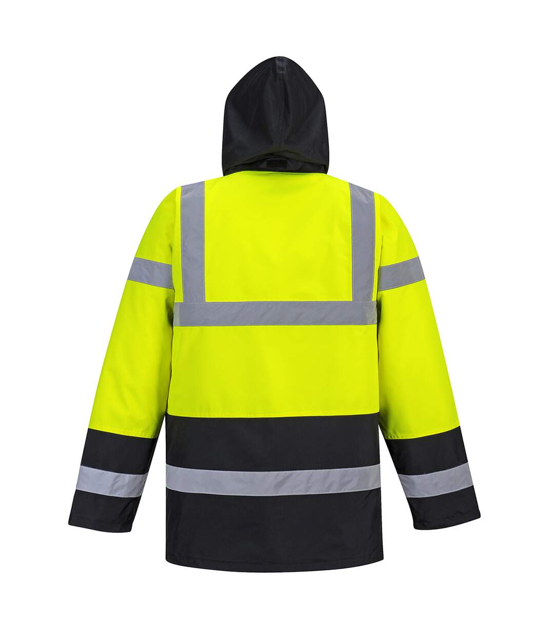 Mens contrast hi-vis winter traffic jacket yellow/black Portwest-2