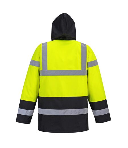 Mens contrast hi-vis winter traffic jacket yellow/black Portwest