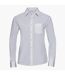 Russell Collection Womens/Ladies Poplin Easy-Care Long-Sleeved Shirt (White) - UTRW9473