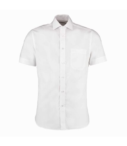 Kustom Kit Mens Premium Non Iron Short Sleeve Shirt (White)