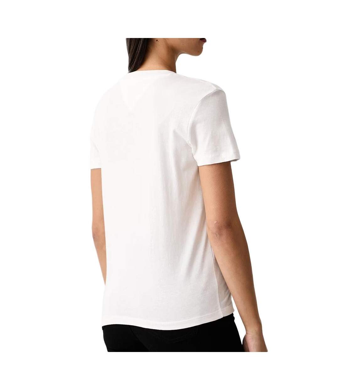 T-Shirt blanc femme tommy hilfiger classic-2