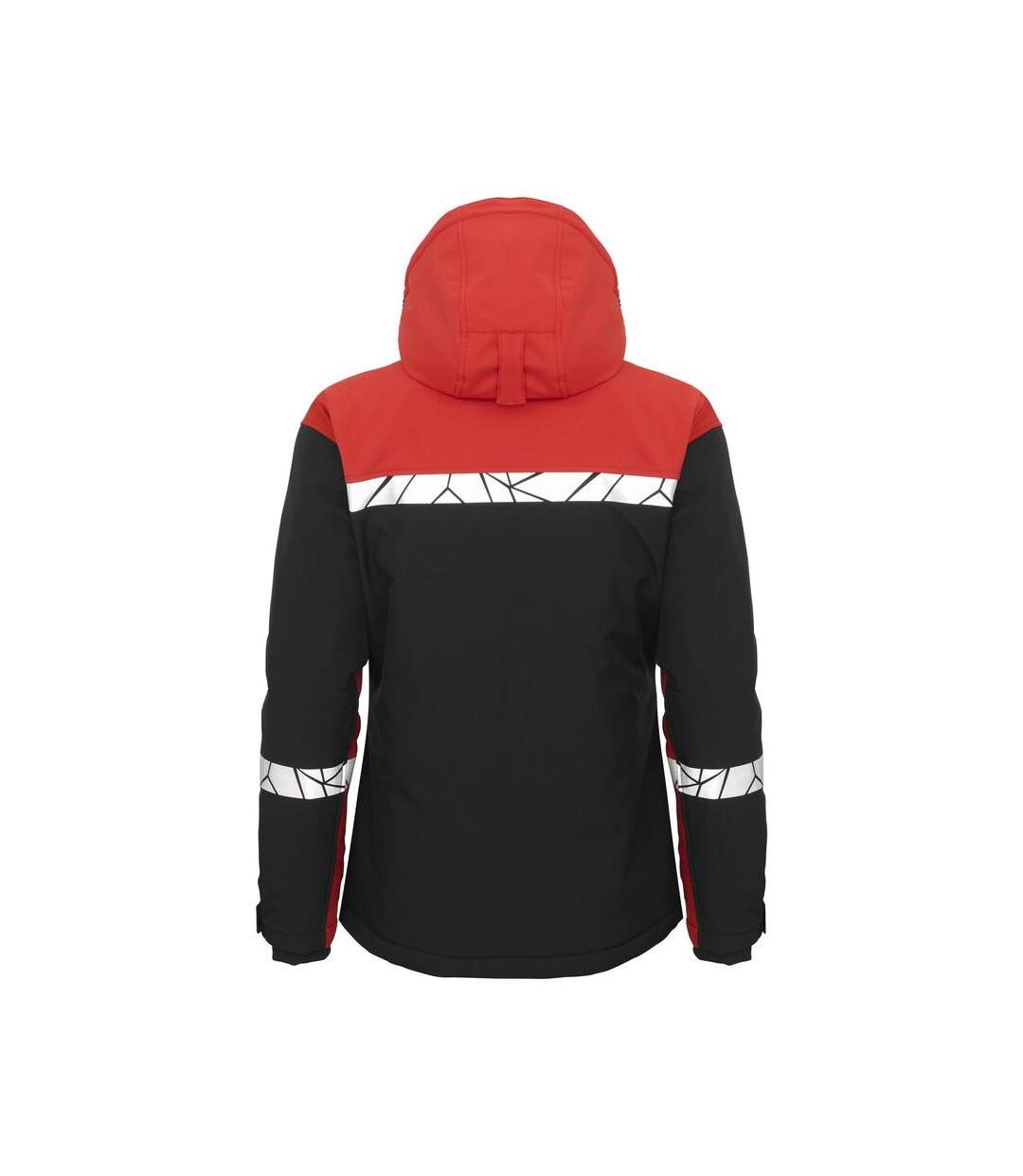 Womens/ladies Progression Soft Shell Jacket Black Red Projob-2