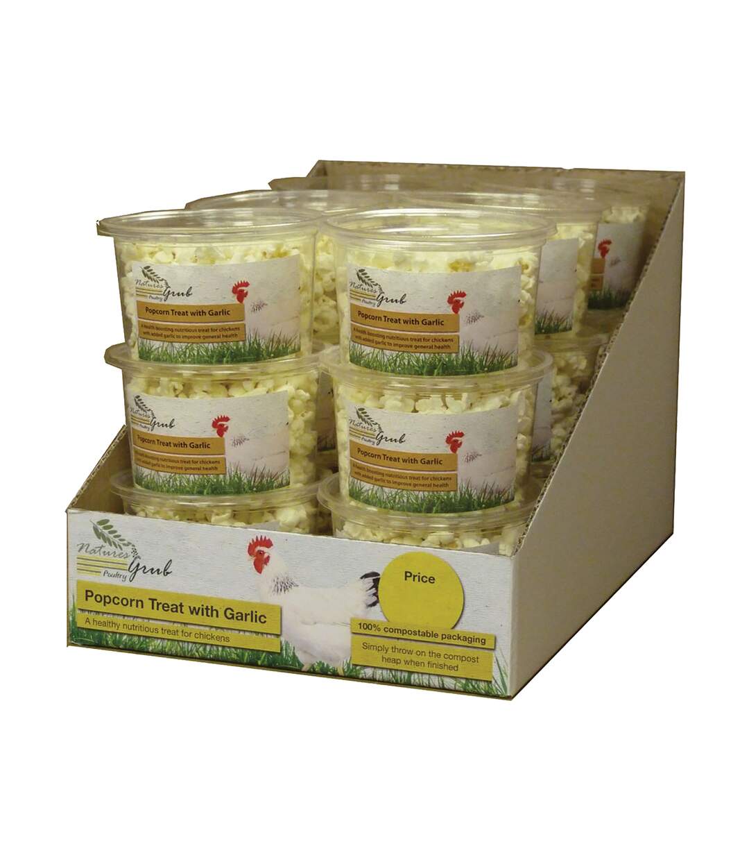 Natures Grub Poultry Popcorn Treat With Garlic (May Vary) (Pack Of 6) - UTBZ358-1