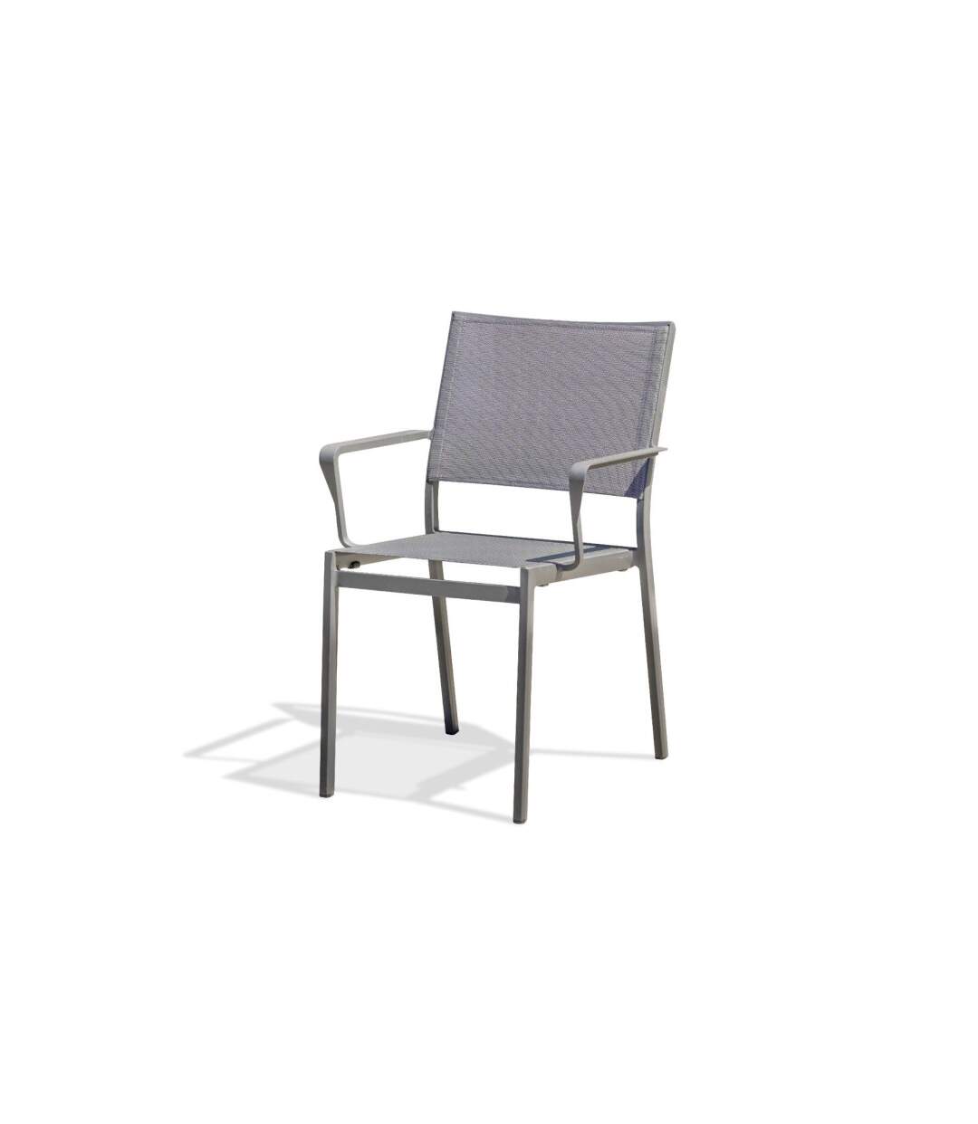 Fauteuil de Jardin Empilable Stockholm 84cm Gris Anthracite-2