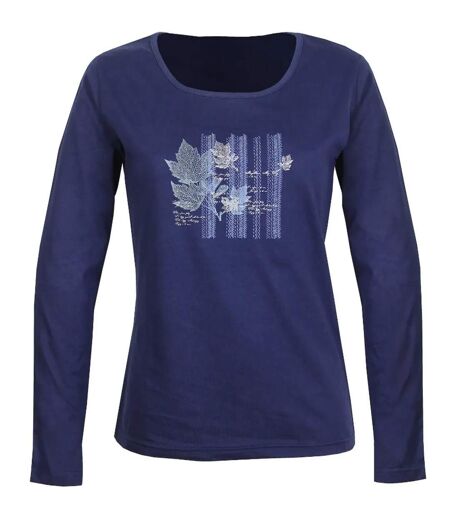 Tee-shirt MAYFLOWER NAVY2 marine à sérigraphie : le confort créatif