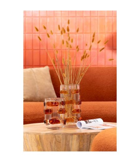 Vase Design en Verre Pebbles 23cm Ambre