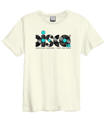 T-shirt disco discs homme blanc Amplified