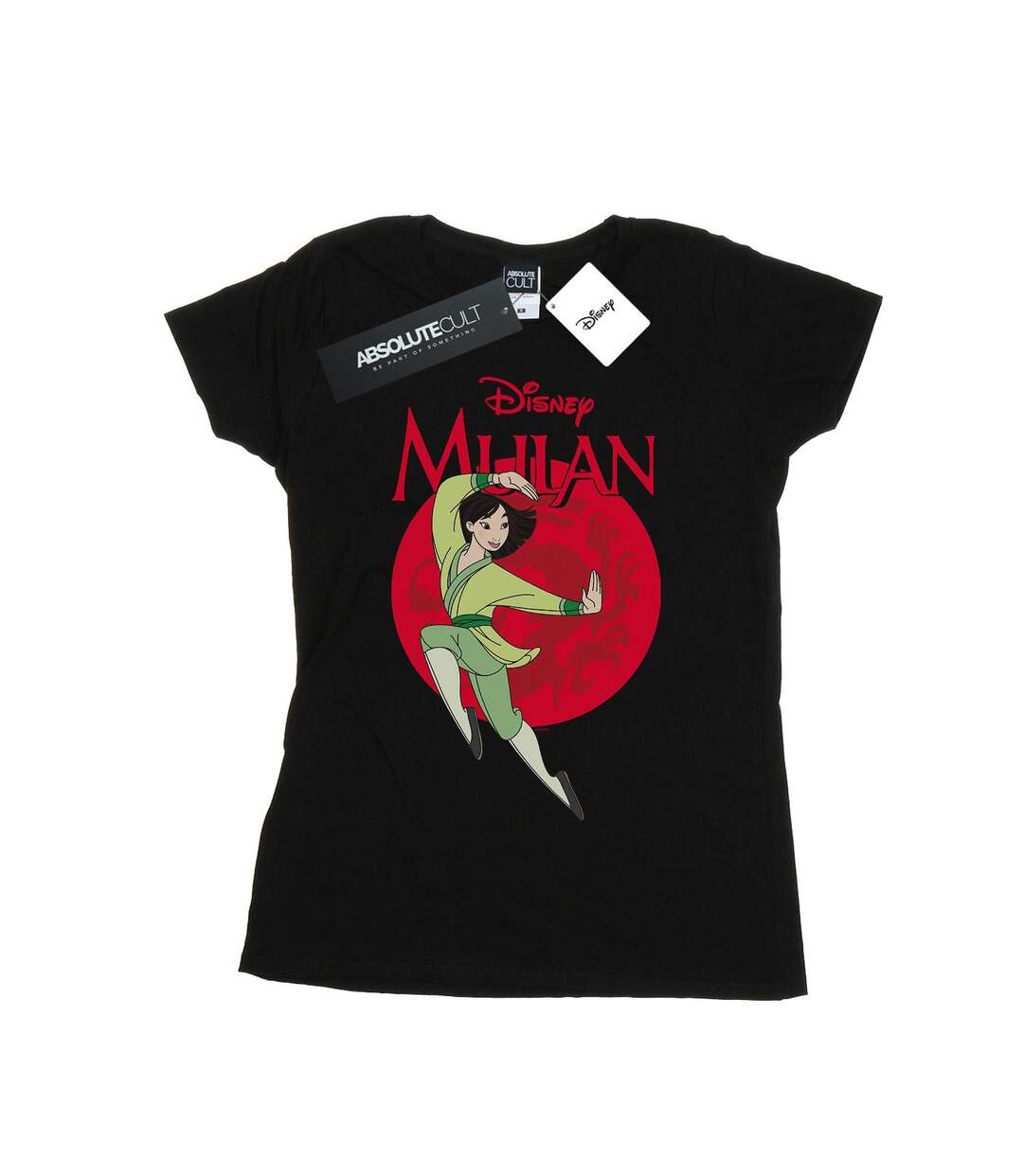 Disney Femme/Les femmes Mulan T-Shirt coton Dragon Circle (Noir) - UTBI16093-1