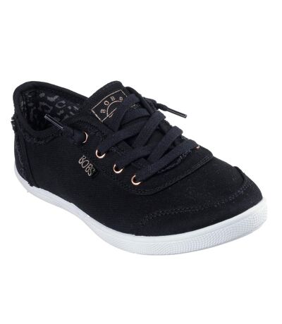 Womens/ladies Bobs B Cute Trainers Black Skechers