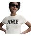 Womens/ladies Team Graphic Print Crop T-shirt Sail Nike-4