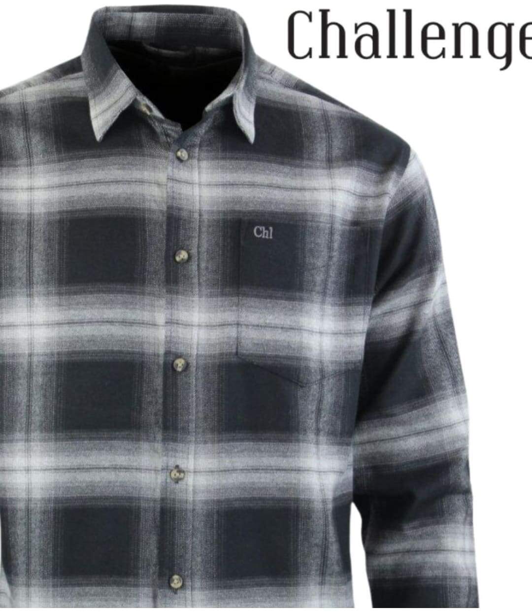 CHALLENGER BRONX — Chemise à carreaux manches longues flanelle noir/gris : la chaleur urbaine et sobre-3